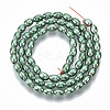 Electroplated Non-magnetic Synthetic Hematite Beads Strands G-S365-002B-3