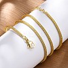 Brass Wheat Chains Necklace for Women NJEW-P265-26G-4