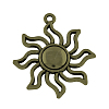 Tibetan Style Alloy Solar Eclipse Pendants TIBEP-R304-004AB-LF-1