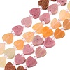 Natural Rose Quartz & Cherry Quartz Glass & Rhodonite & Crazy Agate & Synthetic Goldstone Beads Strands G-F811-A05-02-2