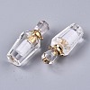 Faceted Natural Quartz Crystal Pendants G-T131-14H-3