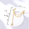 Exquisite and Stylish Zircon Flower Tassel Earrings Set for Women. FC0702-1