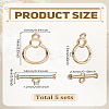 5Bags Eco-friendly Brass Toggle Clasps KK-LP0004-29G-2
