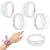 5Pcs Alloy Rhinestone Multi-strand Bangles for Women BJEW-WR0001-03P-1