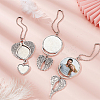 6Pcs 3 Styles Zinc Alloy Heat Transfer Sublimation Blank Pendant Decorations AJEW-GA0007-52-5