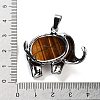 Natural Tiger Eye Pendants G-G112-01P-02-3