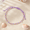 Glass & Brass Beads Braided Bead Bracelets ZQ2730-2