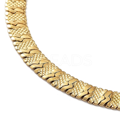201 Stainless Steel Herringbone Chain Necklaces NJEW-P282-01G-1