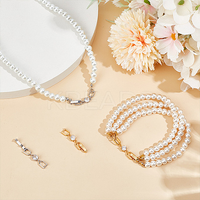 4Pcs 2 Colors Brass Watch Band Clasps KK-OC0001-53-1