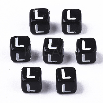 Opaque Acrylic Beads X-SACR-N002-01L-1