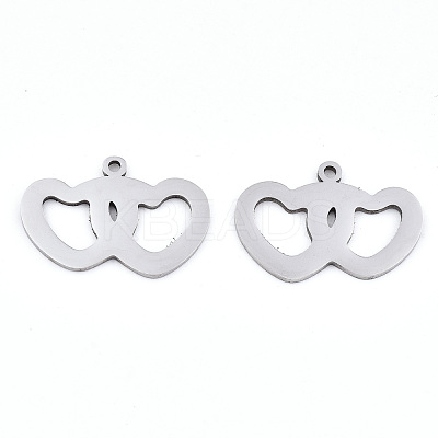 Non-Tarnish Valentine's Day 201 Stainless Steel Charms STAS-S081-078-1