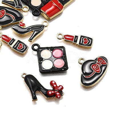 12Pcs 6 Styles Alloy Enamel Charms ENAM-FP0002-83-1