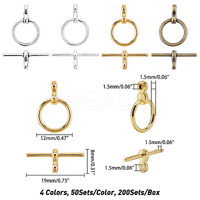 Tibetan Style Alloy Toggle Clasps TIBE-FH0001-05-RS-1