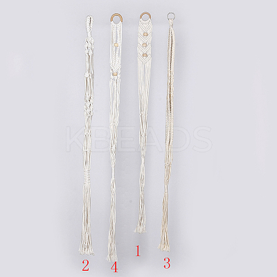 Handmade Cotton Rope Hanging Planters Sets LS-AJEW-WH0112-05-1