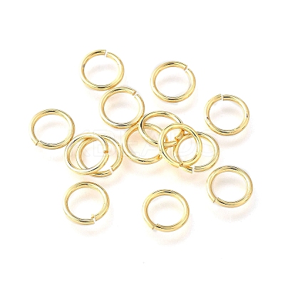 Brass Open Jump Rings KK-V007-004G-07-1
