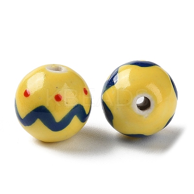 Handmade Porcelain Beads PORC-G011-07E-1