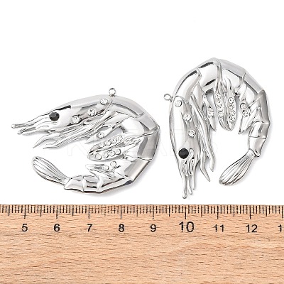 304 Stainless Steel with Rhinestone Pendants LS-STAS-Z177-05P-1