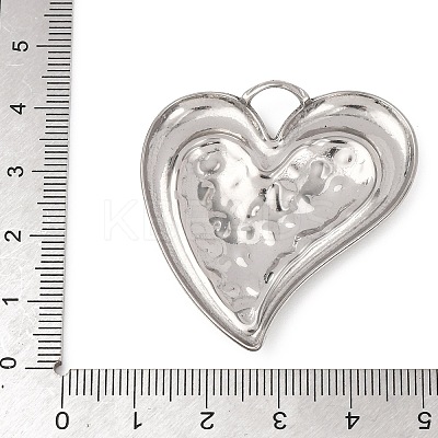 Hammered 304 Stainless Steel Pendants STAS-D129-06A-P-1