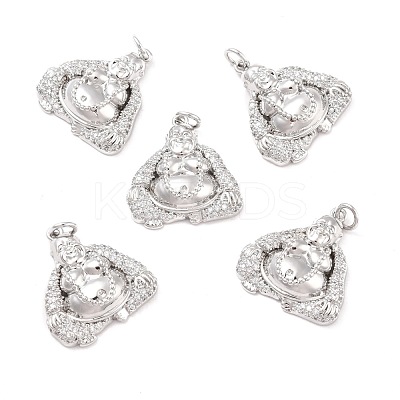 Eco-Friendly Brass Micro Pave Cubic Zirconia Pendants KK-K2685-12P-1