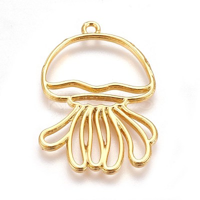 Zinc Alloy Open Back Bezel Pendants PALLOY-WH0039-03G-D-1