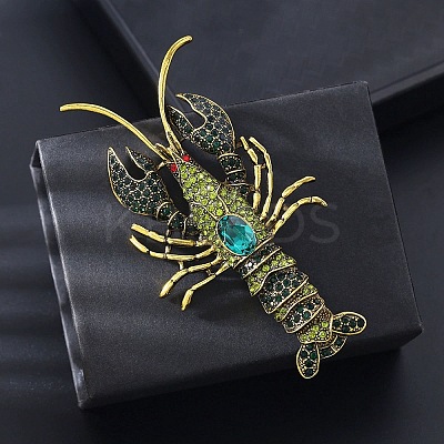Alloy Rhinestone Brooch LS-JEWB-K027-04B-AG-1