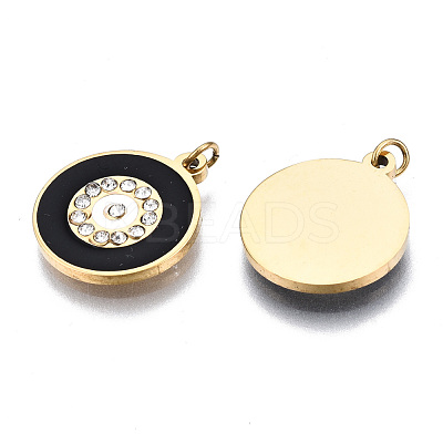 316 Surgical Stainless Steel Enamel Charms STAS-S116-380A-G-1
