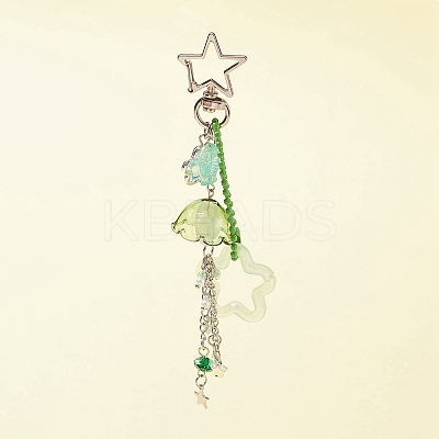 Acrylic & Glass Pendant Keychains KEYC-FZ00003-1