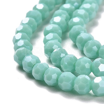 Electroplate Opaque Glass Beads Strands LS-EGLA-A035-P4mm-A14-1
