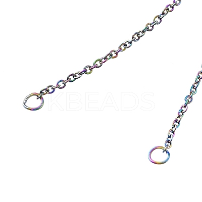 304 Stianless Steel Cable Chain Bracelet Making STAS-CJ0001-135M-1