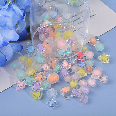 154Pcs Transparent Acrylic Beads Sets TACR-CA0001-27-1