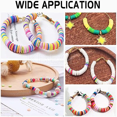 240G 24 Colors Handmade Polymer Clay Beads CLAY-JP0001-08-6mm-1