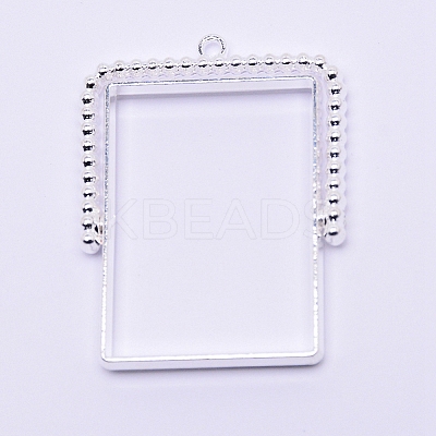 Alloy Open Back Bezel Pendants LS-PALLOY-WH0071-59S-RS-1