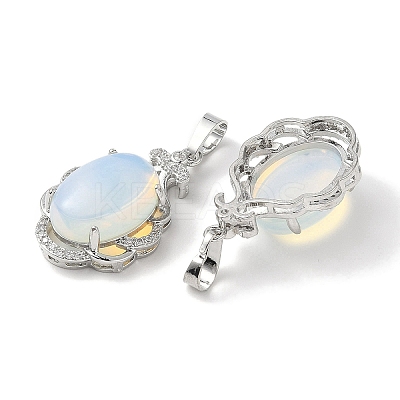 Opalite Oval Pendants G-NH0025-15P-24-1