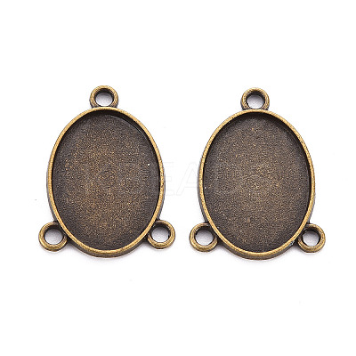Tibetan Style Alloy Cabochon Connector Settings LS-S-TIBE-Q079-18x25-AB-1