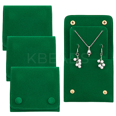 Lint Cloth Jewelry Gift Pouches with Snap Fastener ABAG-WH0045-08B-1
