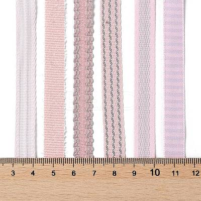 18 Yards 6 Styles Polyester Ribbon SRIB-Q022-D15-1