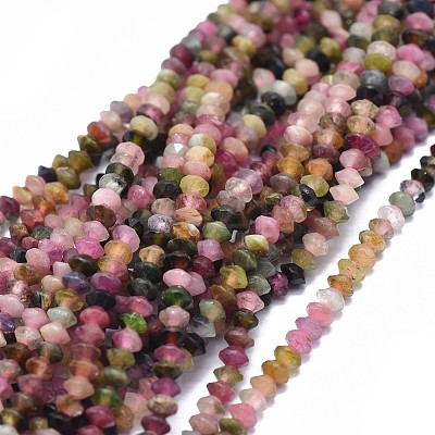 Natural Multicolor Tourmaline Beads Strands G-I249-D04-02-1