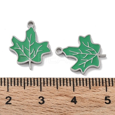 304 Stainless Steel Enamel Pendants STAS-P339-15P-01-1