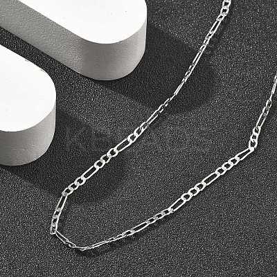 Brass Figaro Chains Necklaces for Women NJEW-D302-29P-1