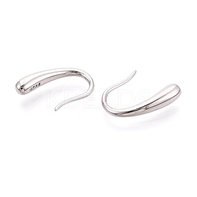 925 Sterling Silver Teardrop Dangle Earrings STER-N016-129P-1