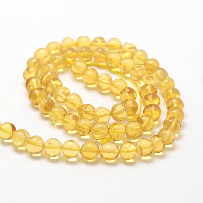 Natural Amber Beads Strands G-Q1006-01B-1