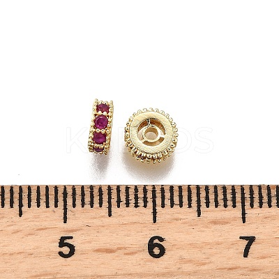 Brass Micro Pave Cubic Zirconia Beads KK-C106-24A-01-1