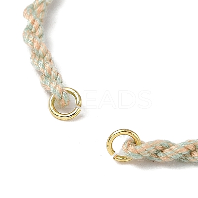 Braided Cotton Cord Bracelet Making MAK-L043-02G-06-1