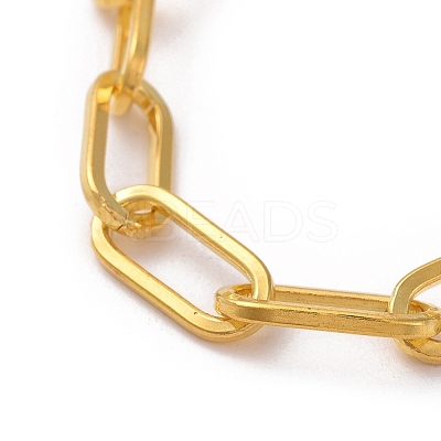 Unwelded Iron Paperclip Chain Bracelets X-BJEW-JB05044-01-1
