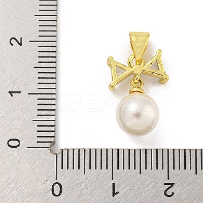 Rack Plating Brass Pave Cubic Zirconia Pendants KK-G513-25G-1