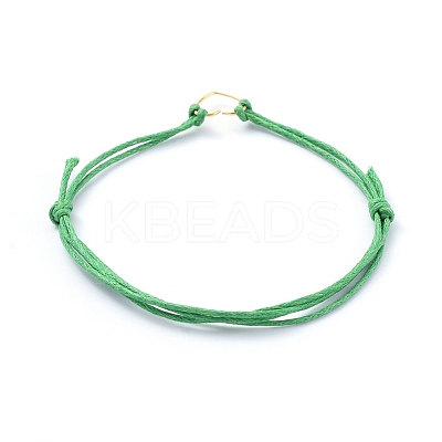 Adjustable Waxed Cotton Cord Bracelets BJEW-JB05064-1
