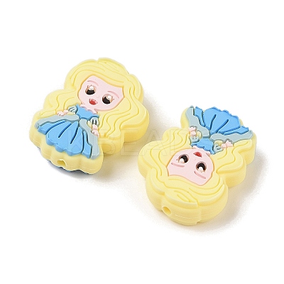 Princess Food Grade Silicone Focal Beads SIL-A008-05E-1