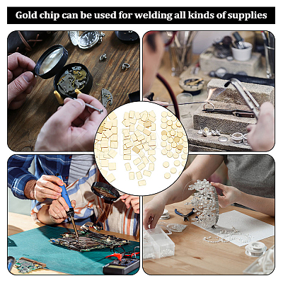 150Pcs 3 Style Gold Plated Brass Chip Solder DIY-PH0010-47-1