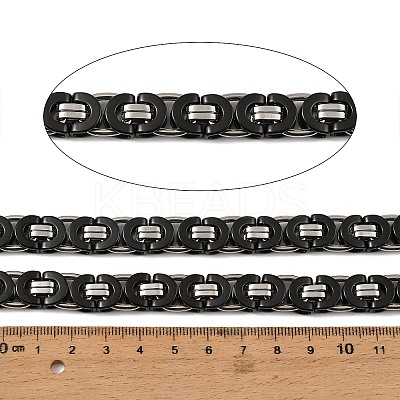 201 Stainless Steel Byzantine Chains SA-E001-14BP-01-1