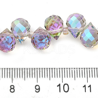 Electroplate Glass Beads Strands X-EGLA-D030-17K-1